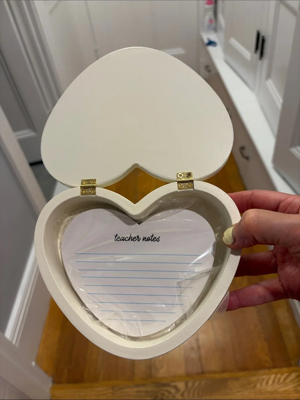 Teacher gift- note cards in wooden case